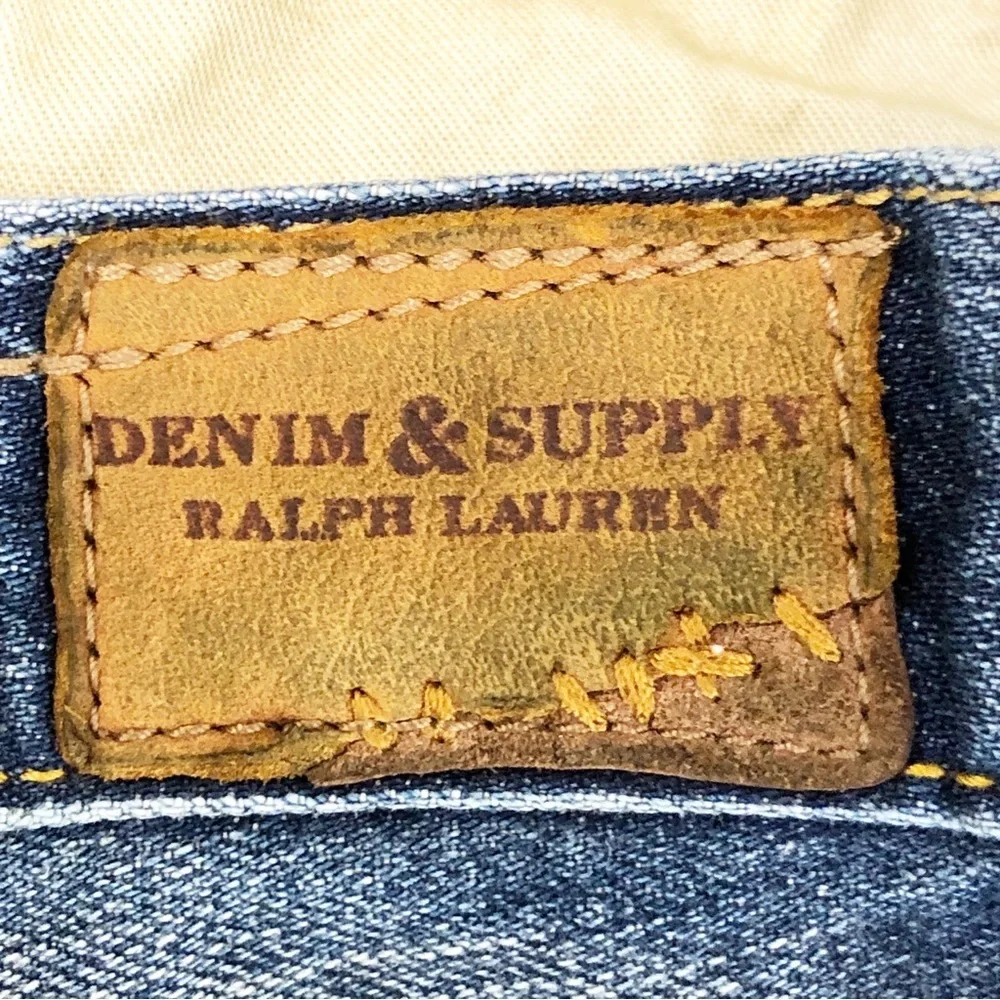 Denim supply embellished, distressed denim shorts